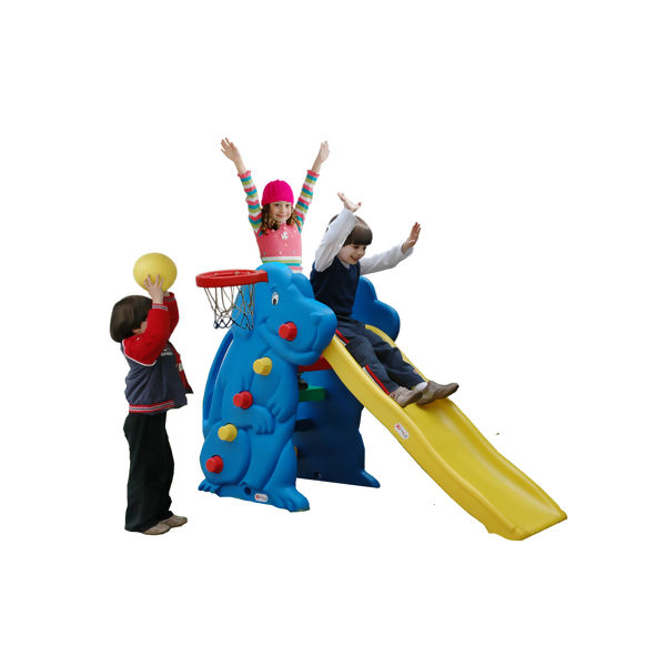 ESCORREGADOR CACHORRO COM CESTA DE BASQUETE COLORIDO