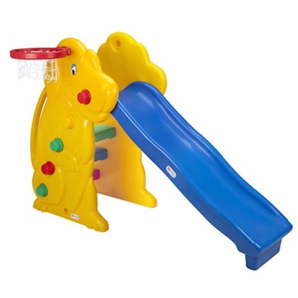 ESCORREGADOR CACHORRO COM CESTA DE BASQUETE COLORIDO