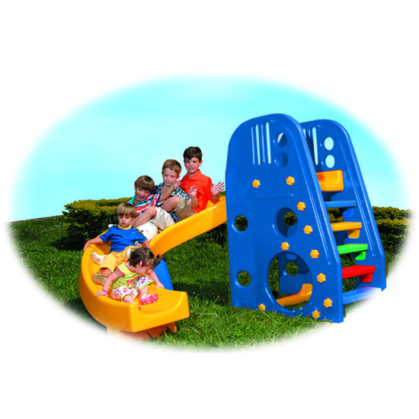 ESCORREGADOR CURVO GRANDE HELIX DA ALPHA COLORIDO REFORÇADO  ESCOLA CRECHE CRIANÇA 4 ANOS