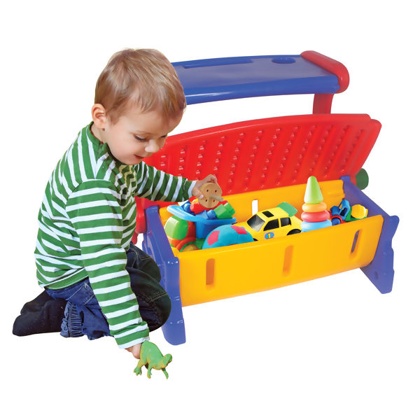 MESA INFANTIL ALPHA 3 EM 1 MIX ATIVIDADES BANCO BAÚ MESA