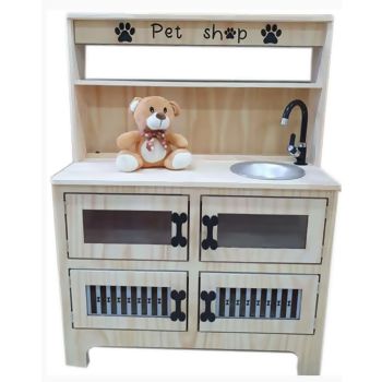 BRINQUEDO DE MADEIRA FAZ DE CONTA PET SHOP